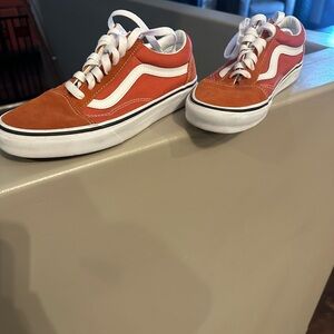 Vans Orange and White Sneakers brand new